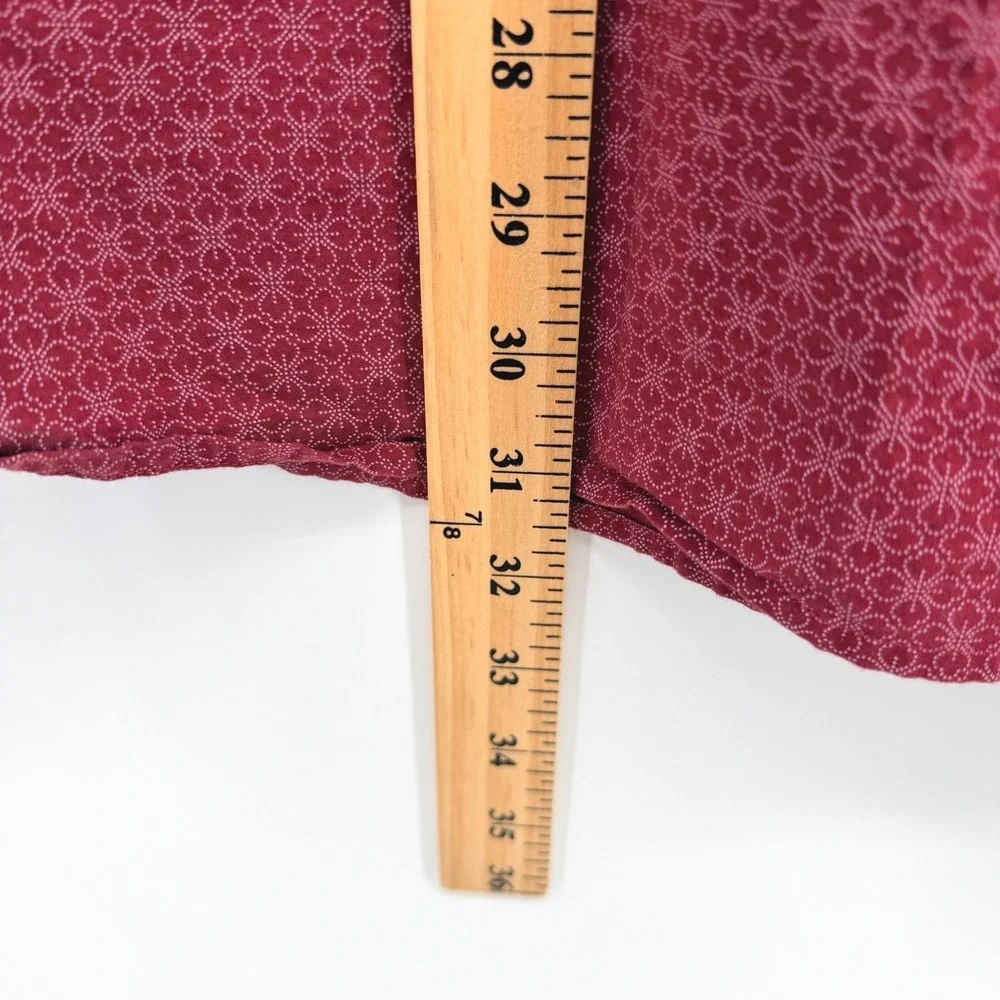 Banana Republic BShirt Mens XXL Burgundy Floral Slim Fit Organic Cotton SS